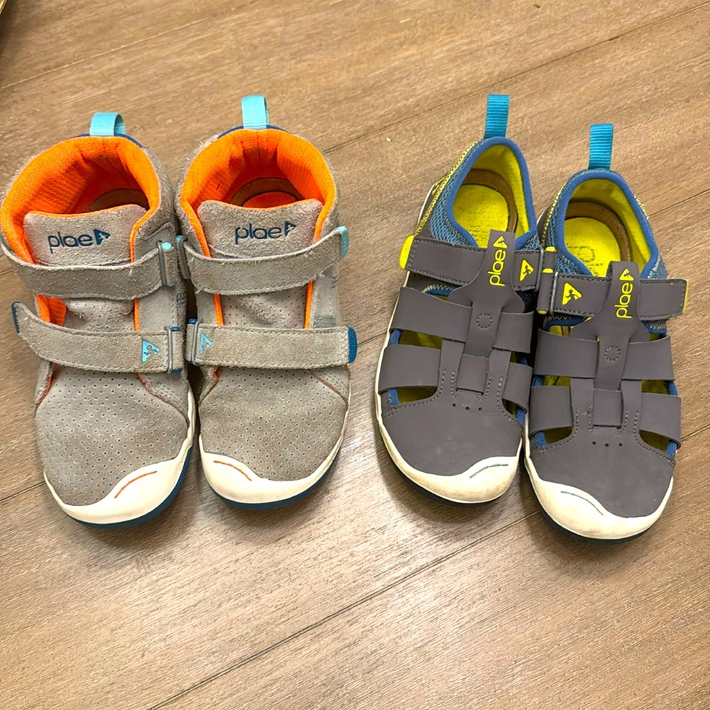 PLAE high tops size 1 & sandals size 1.5
